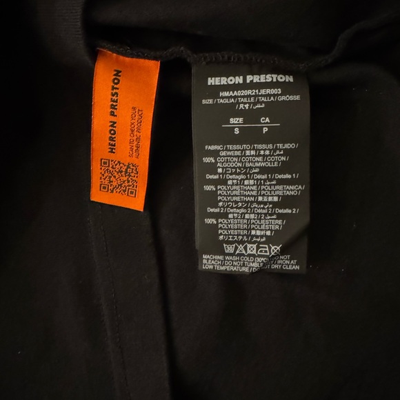 Heron Preston Black Tee T-shirt BRAND NEW - Picture 5 of 8